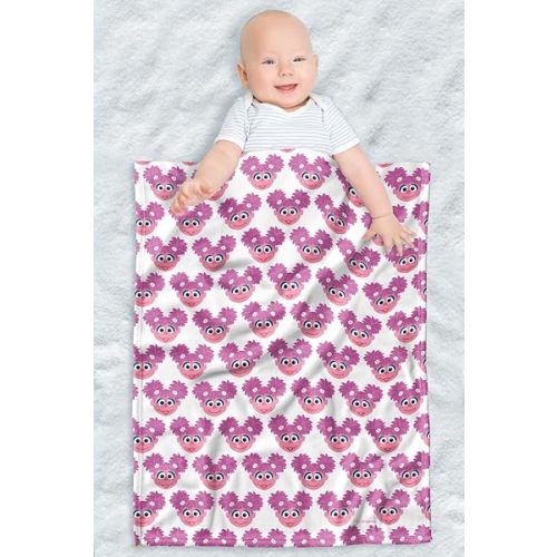 LOGOVISION Sesame Street Lightweight Baby Blanket, 30"X40", Simple Abby Pattern Unisex for Infants Girls & Boys