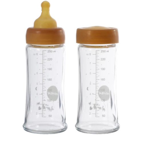 HEVEA Plastic Free Glass Baby Bottle - 2pk | EarthHero
