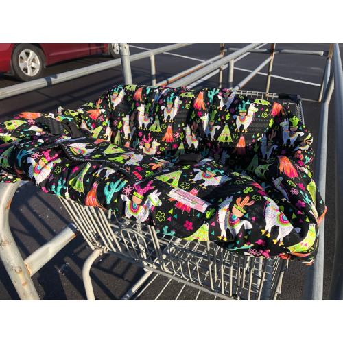 Shopping Cart cover  for boy or girl..... Llama Party michaelmooodesign