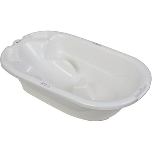 EuroBath 2-Stage Baby Bath Tub, White - Large, Long Lasting Baby Essentials, Must-Have Baby Bathtub, Newborn Essentials, Infant Bathtub & Baby Care Products for Registry