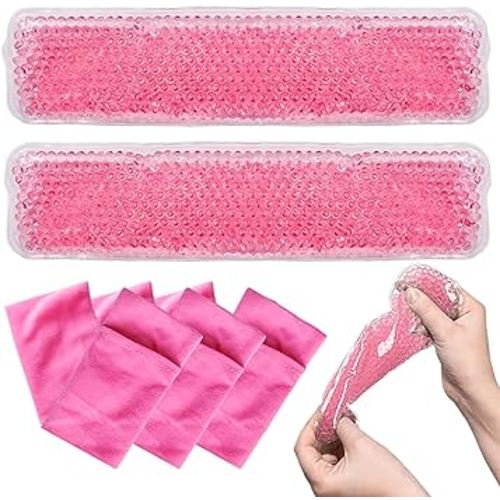 Perineal Cooling Pad, Reusable Perineal Cooling Pad for Postpartum & Hemorrhoid Pain Relief, Hot & Cold Packs for Women After Pregnancy and Delivery, 2 Ice Packs and 3 Covers. (Pink)