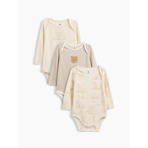 Baby First Favorites Organic Cotton Brannan Bear Bodysuit (3-Pack)