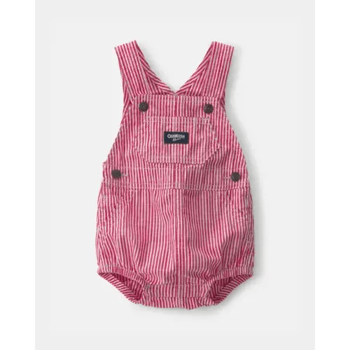 Baby Hickory Stripe Bubble Romper - Red/Ivory - OshKosh B'gosh | Carter's
