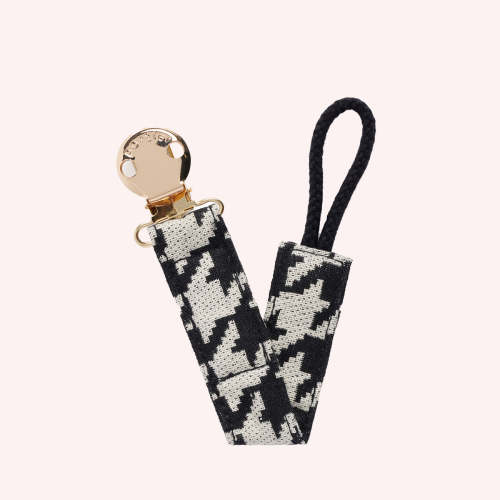 Petite Pacifier Clip - Houndstooth