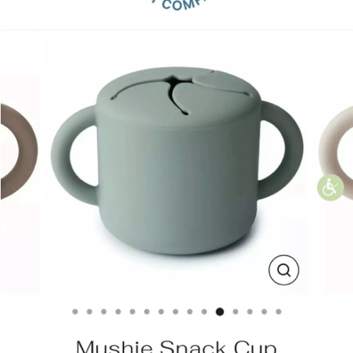 Mushie Snack Cup - Silicone Spill-Proof Baby Snack Holder - The Natural Baby