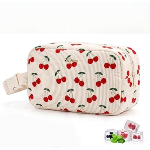 Cerbonny Small Lunch Bag,Freezable Lunch Bag,Built-in ice pack,Cherry