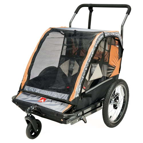 Allen Sports, Bicycle Trailer Stroller, AS2, 2-Child Green