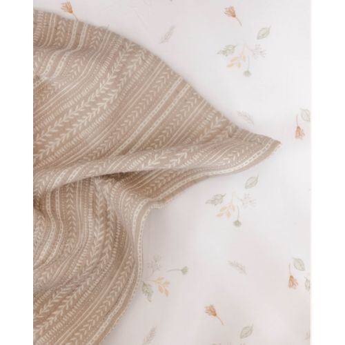 Willow Dainty Leaf Crib Sheet | Crane Baby