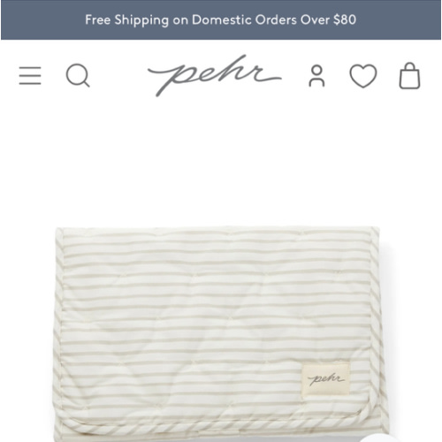 Striped On the Go Portable Changing Pad