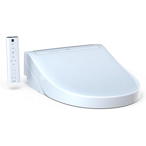 TOTO® WASHLET® C5 Electronic Bidet Toilet Seat with PREMIST and EWATER+ Wand Cleaning, Round, Cotton White - SW3083#01