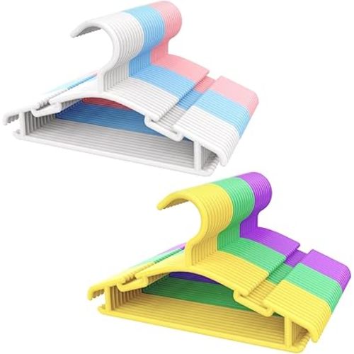 GoodtoU 60Pack Baby Clothes Hangers for Closet Plastic Small Kids Hangers Childrens Nursery Hangers Infant