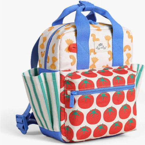 Itzy Ritzy Toddler Backpack, Baby Daycare Bag w/Spacious Interior (Pasta)