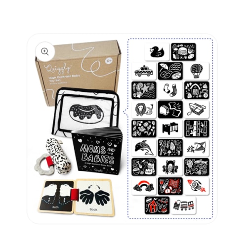 High Contrast Newborn Toy Set – Quiggly