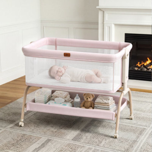 3-in-1 Baby Bassinet Bedside Sleeper with Soft & Breathable Mattress, Full-Mesh Sides and 6-Height Adjustable | Wayfair