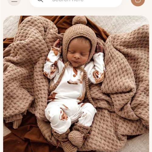 Fawn Merino Wool Baby Bonnet & Booties | Snuggle Hunny