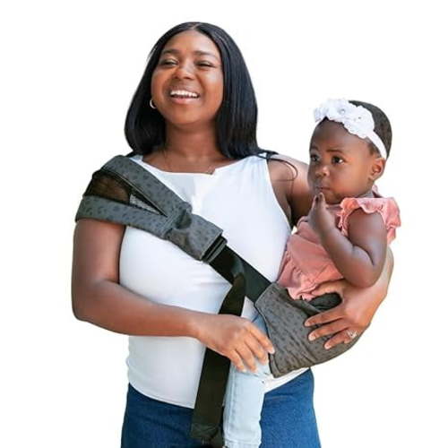 Boppy ComfyHold Cross-Body Hip Baby Carrier - Light, Compact, and Breathable with Wide Comfy Seat and Snug No-Slip Fit, Baby Safety Alliance Verified