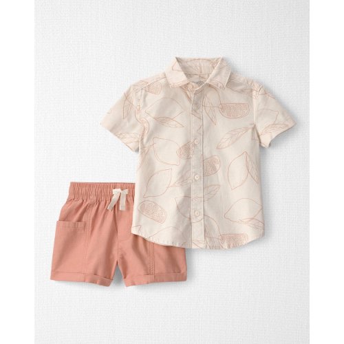 Toddler Boy 2-Piece Top & Short Set Made with Organic Cotton in Citrus Summer Print - Little Planet | Carter's