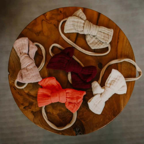 Autumn Bloom Headbands Set – 5 Baby Girl Bows
