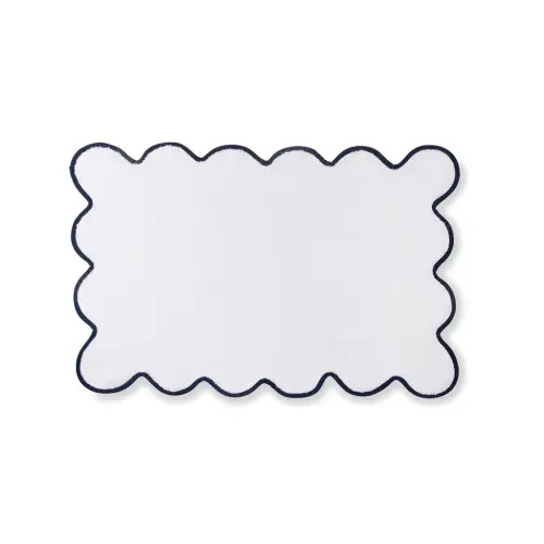 Chairish Bath Mats – Kassatex - White/Navy