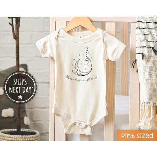Magic Baby Onesie® - There Is Magic In All Of Us Natural Onesie® - Cute Mystical Bodysuit - Celestial Baby Onesie®