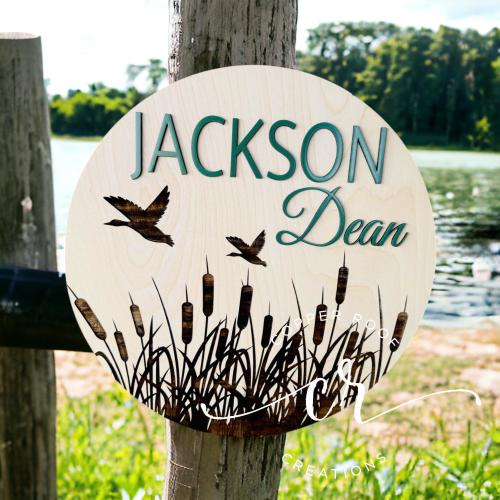 Duck Nursery Sign / Nursery Name Sign / Duck Theme Sign
