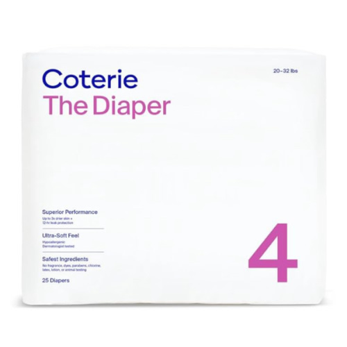 Coterie Size 4 Diapers, 25 Ct