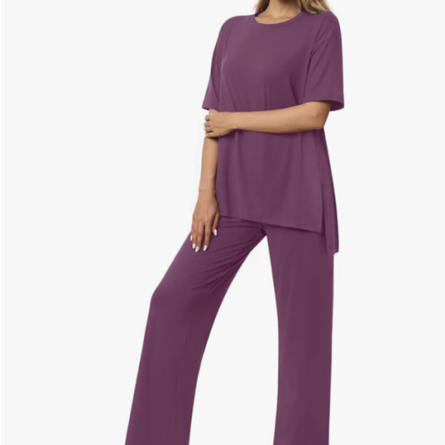 Netsmile Women's Pajamas Set 2 Piece Lounge Sets Short Sleeve Long Pants Ladies Pjs Comfy Loungewear Outfits with Pockets