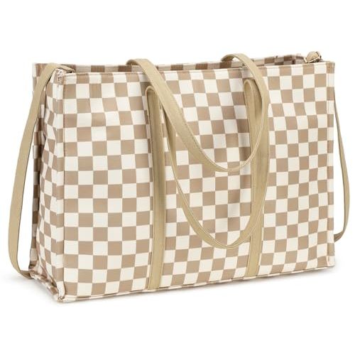 Laptop Tote Bag for Women Work 15.6 inch Canvas Shoulder Bags Computer Messenger Purse Teacher Handbag Office Briefcase