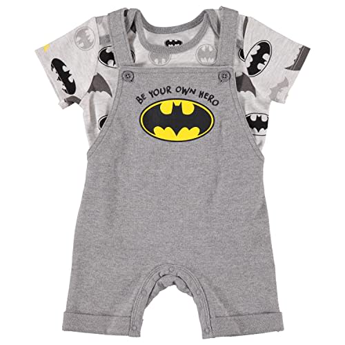 Batman 3 Piece Infant Boys Long Sleeve Bodysuit with Pullon Pants and Matching shoes