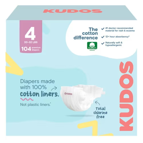 Kudos Organic Cotton Lined Diapers Sizes 1-6 | Costco