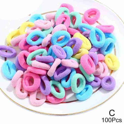 Baby Hair Ties, Soft Cotton Toddler Elastic Ponytail Bands for Baby Girls, Small