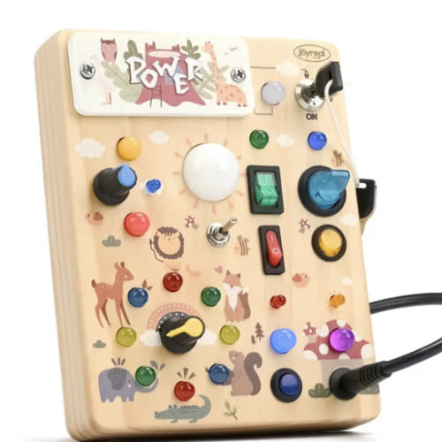 Forest LED Busy Board - 10 Switches & 19 Lights | Wooden Sensory Toy for Toddlers – Joyreal