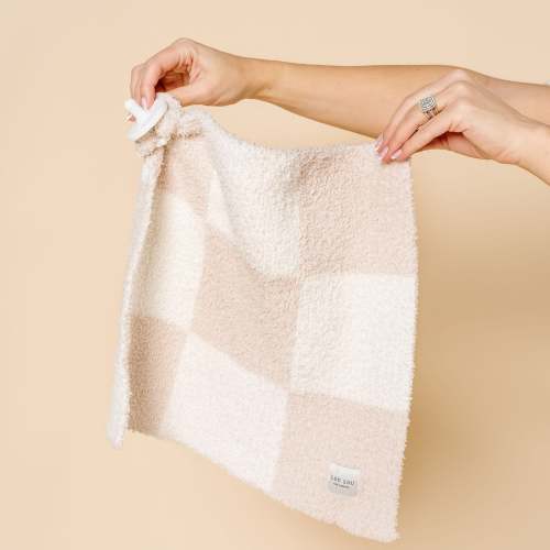 Chenille Blanket - Dune Check - Mini/Lovey