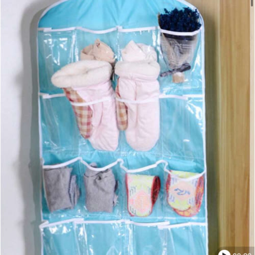 1pc 16-Pocket Hanging Bag, Wall-Mounted Storage Pouch For Bedroom, Living Room, Door, Wardrobe, Small Items And Clothes Organization Love Valentine | SHEIN USA