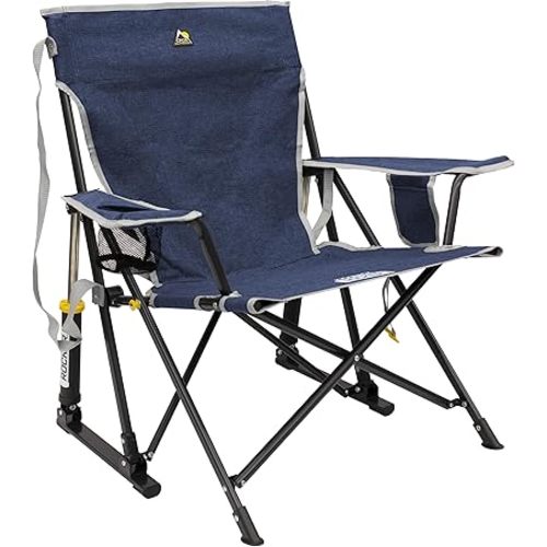 GCI OUTDOOR Kickback Rocker Outdoor Rocking Chair with Beverage Holder