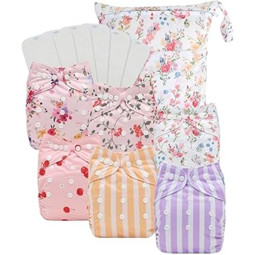 Babygoal Cloth Diaper Covers 6 Pack