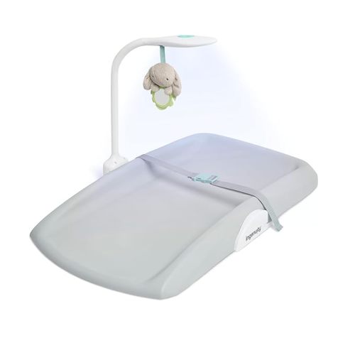 Ingenuity Day & Night Sylvi Baby Changing Pad - Includes Nightlight with Red Light Option to Promote Better Sleep, Easy to Wipe Clean, Ages 0M+