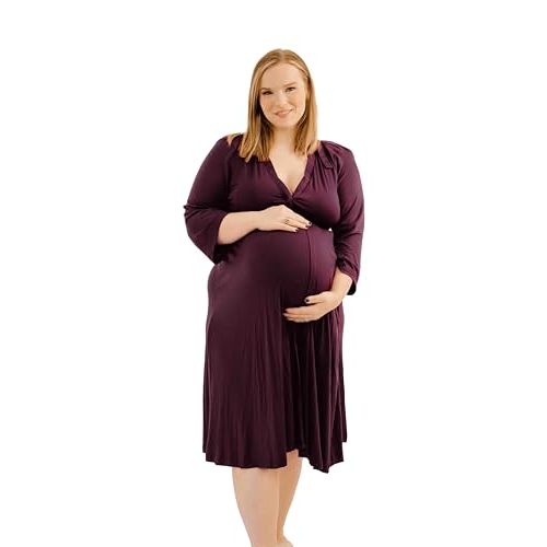 Lila Labor & Postpartum Gown in Black