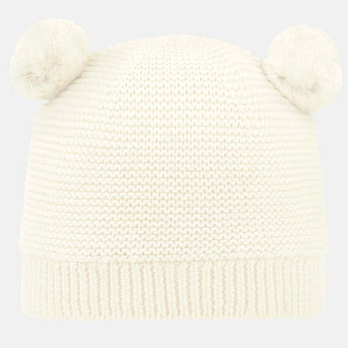 Organic Beanie Snowy | Organic cotton yarn | Cream Cream | Toshi Official