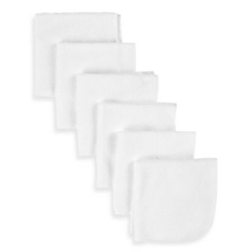Gerber® Terry Washcloths 6-Pack in White - WHITE - 6 PACK