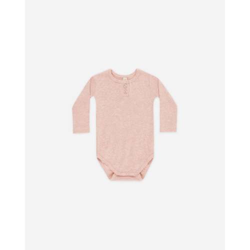 Ribbed Long Sleeve Onesie || Rose – Quincy Mae