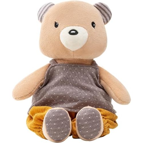 7" Organic Cotton Plush Toys, Plush Bear Stuffed Animals Soft Cuddly Toy for Babies and Toddlers