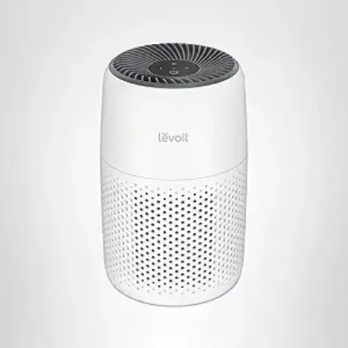 LEVOIT Air Purifiers for Bedroom Home Dorm, AHAM VERIFIDE, 3-in-1 Filter Cleaner With Aroma Pad, Filters Smoke, Allergens, Pet Dander, Odor, Dust, Office, Desktop, Core Mini-P, White