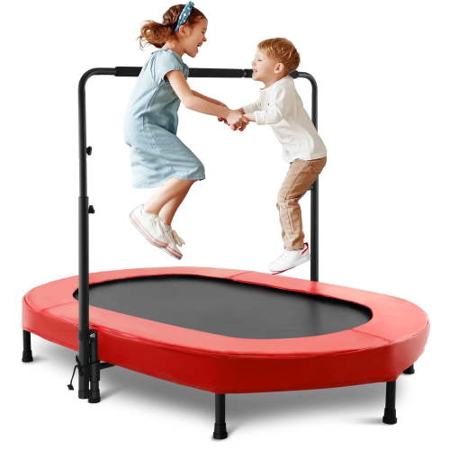 ANCHEER Foldable Mini Trampoline with Adjustable Handle