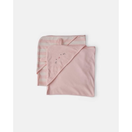 Baby Girl 2-Pack Bunny Terry Towels - Pink | Carter's