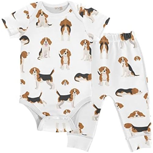 vvfelixl Baby Bodysuits Pants Sets Gnome Mushroom Short Sleeve Baby Clothes for Boys Girls 3M