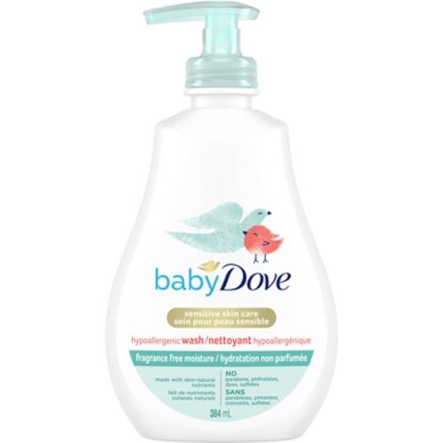 Baby Wash gently cleanses baby's skin Fragrance Free Moisture Hypoallergenic