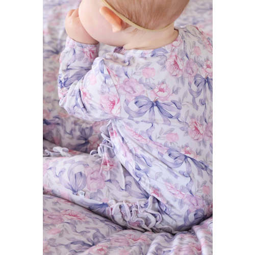 Leighton's Lavender Ruffle Zipper Footie