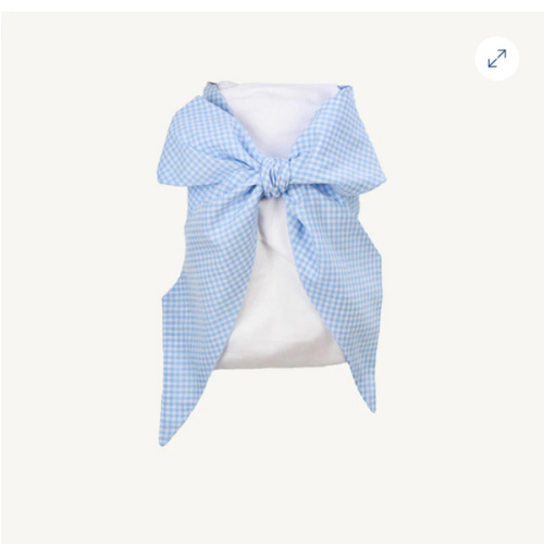 Bow Swaddle ® - Blue Gasparilla Gingham
