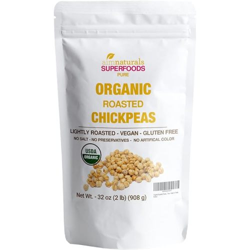 Organic Roasted Chickpeas 2 LB- USDA Organic Certified – Healthy Snack, Lightly Roasted, No Oil, No Salt, No GMO & Gluten Free – Product of Turkey